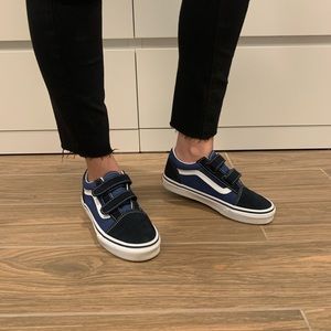 Vans Velcro navy old skool kids size 3